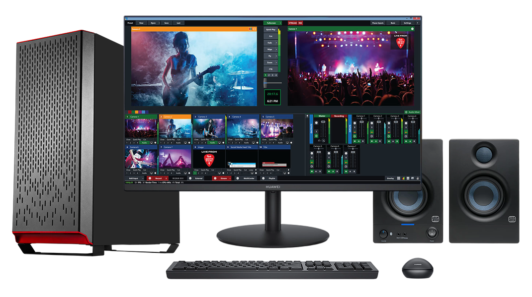 LiveCut Pro塔式直播导播一体机Vmix