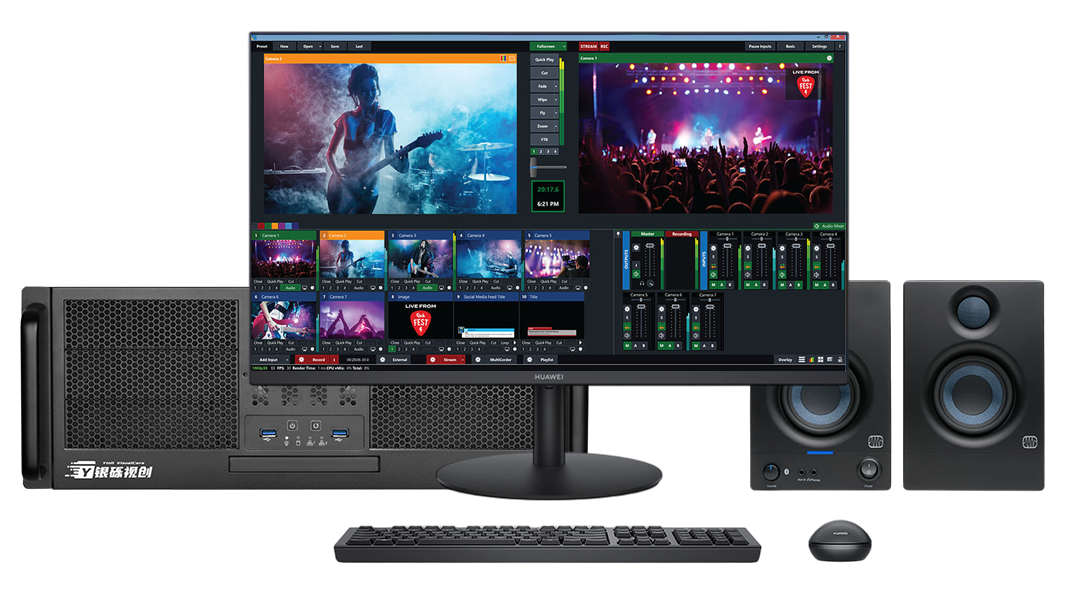 LiveCut Pro机架式直播导播一体机Vmix